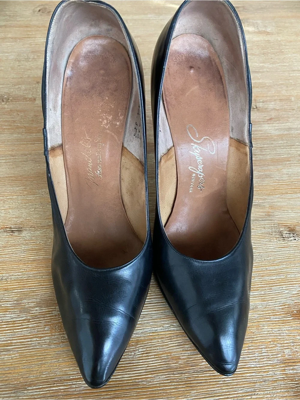MANDEL’S Fascinating Slippers Skyscrapers New York Vintage Stiletto